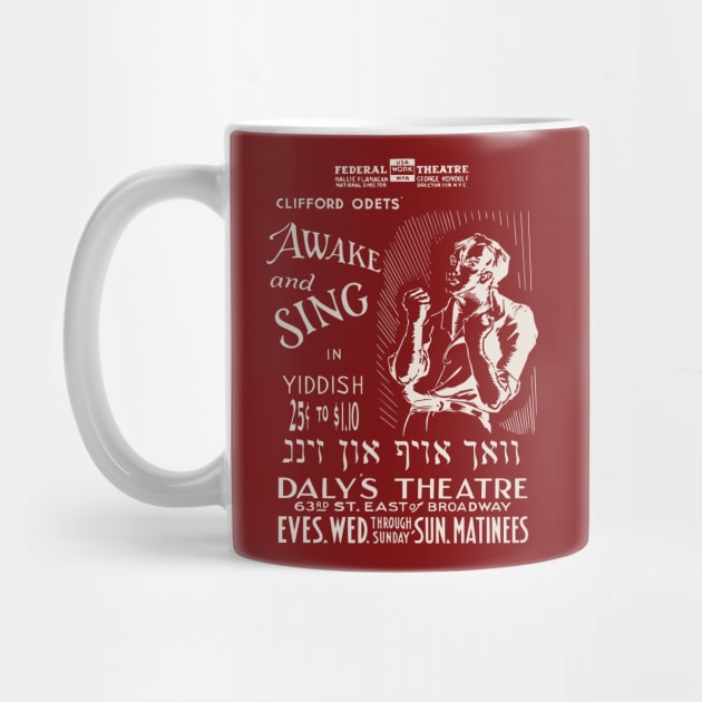 Awake & Sing - Yiddish - Vintage Theatre Poster by TuncGK